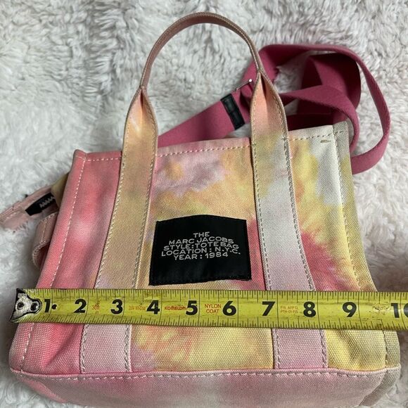 Marc Jacobs Tie-Dye Mini Canvas Tote Bag with Crossbody Strap - Picture 15 of 16